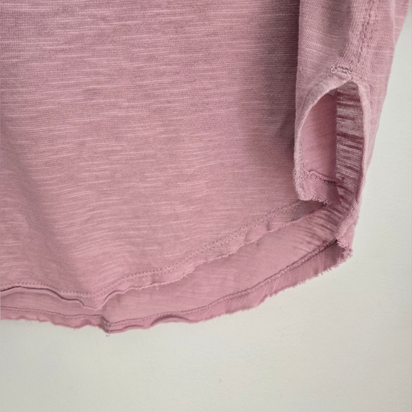 WE THE FREE Women's Pink And Teal Patterned  Coton Linen Blend Top - Picture 5 of 16